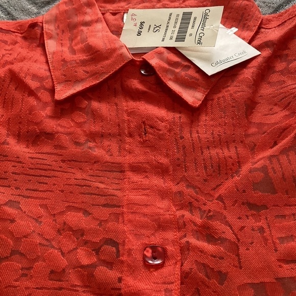 Coldwater creek Tropical Burnout top size XS - Picture 5 of 8